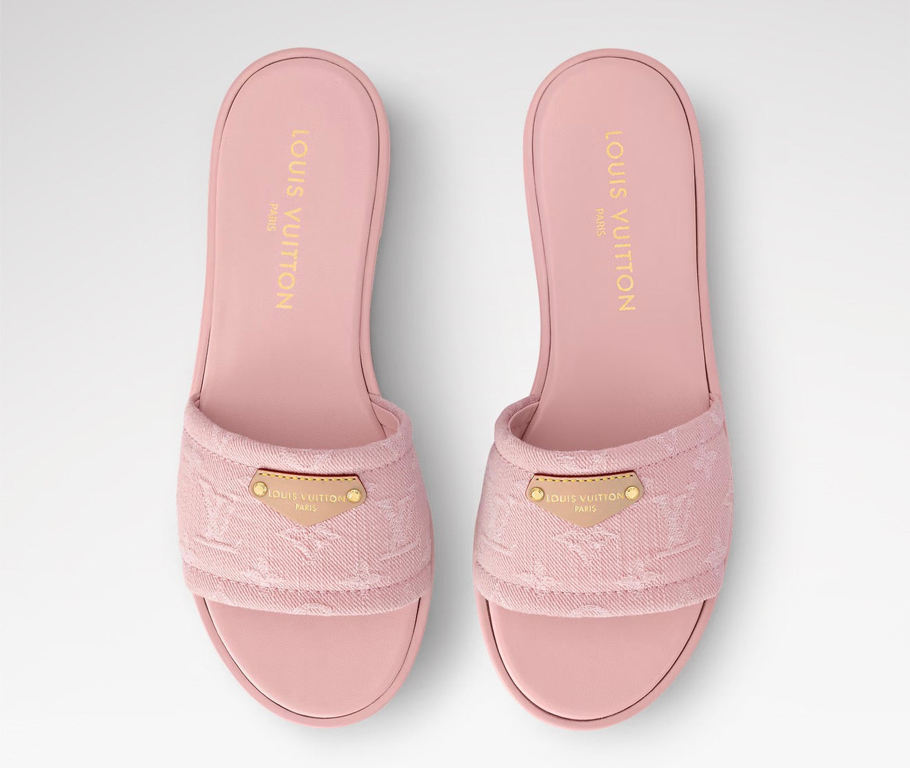 “LV“ PINKY DENIM SANDALS